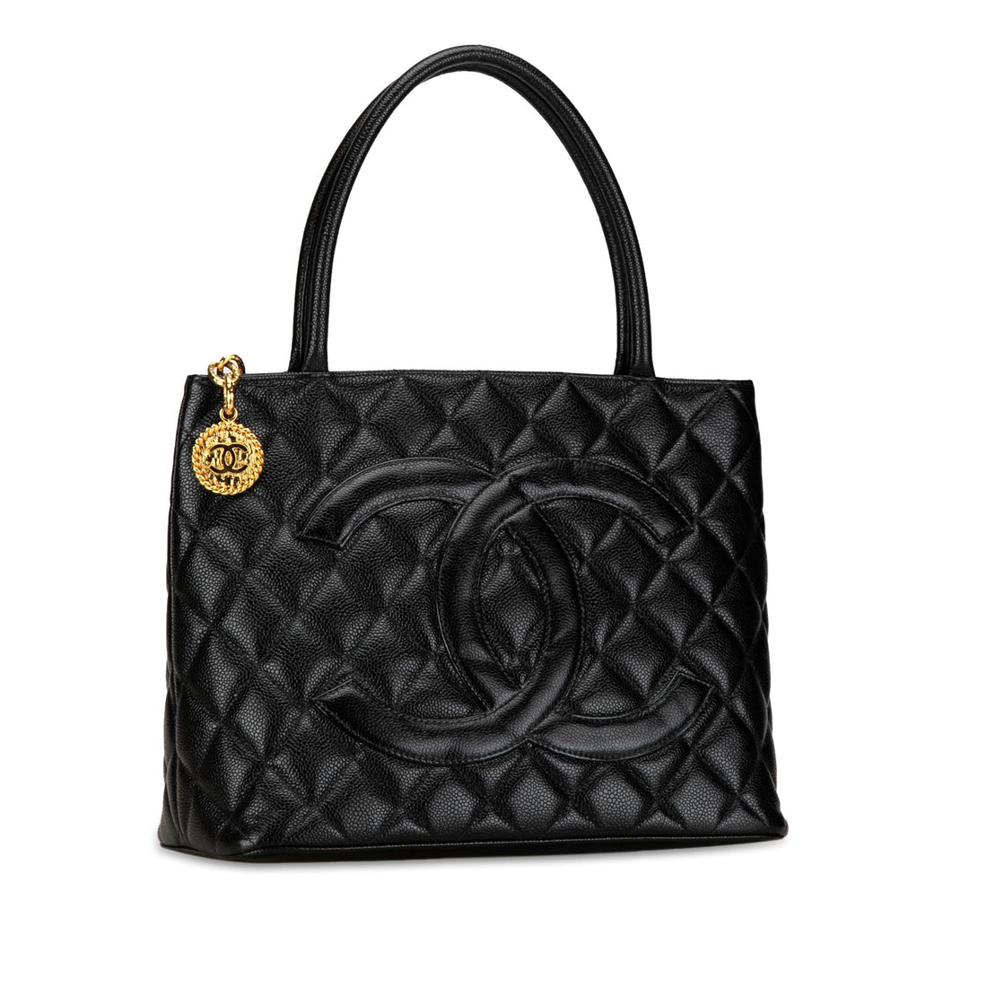 Pearl Street Bags Chanel Caviar Medallion Tote (SHG-y2ND77)