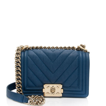 Pearl Street Bags Chanel Chevron Caviar Leather Small Boy Bag (SHF-8Ra64e)