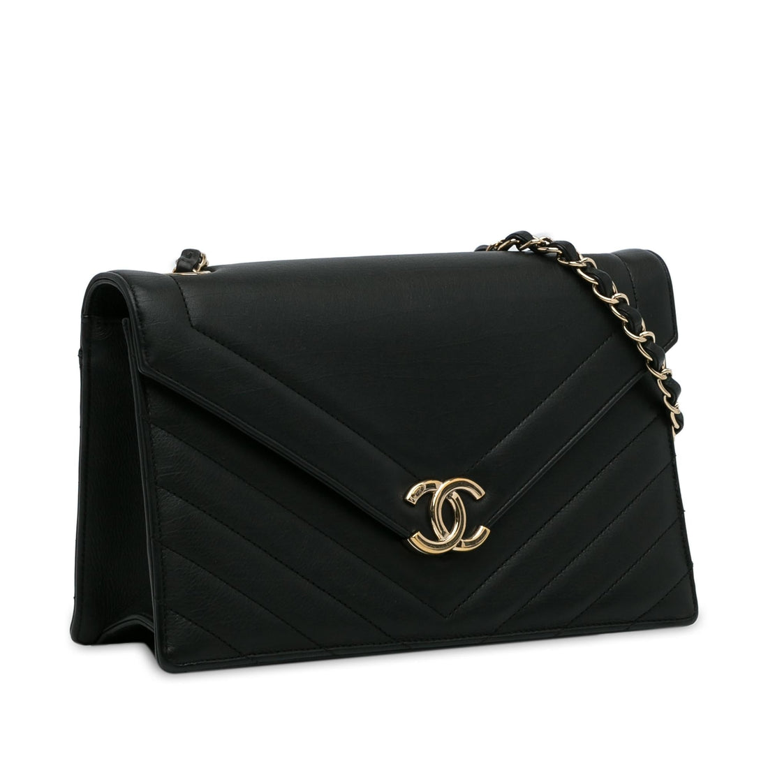 Pearl Street Bags Chanel Chevron Envelope Flap (SHG-mceTlE)