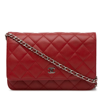 Pearl Street Bags Chanel Classic Lambskin Wallet on Chain (SHG-Hw2FNV)