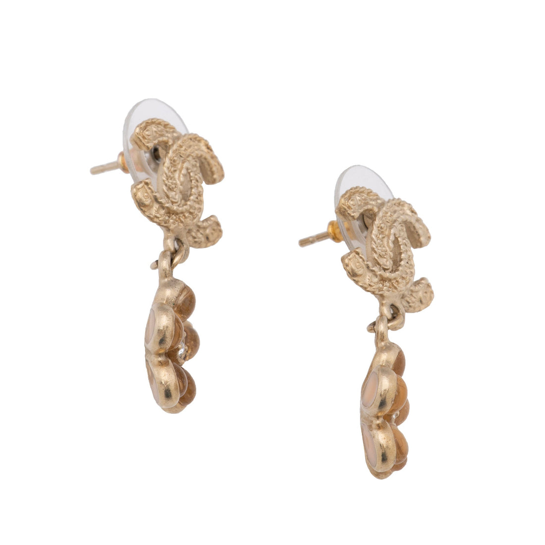 Pearl Street Bags Chanel Coco Flower CC Drop Earrings (SHF-MHUMAN)