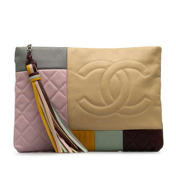 Pearl Street Bags Chanel Colorblock Patchwork O Case Clutch (SHG-kDtgpS)