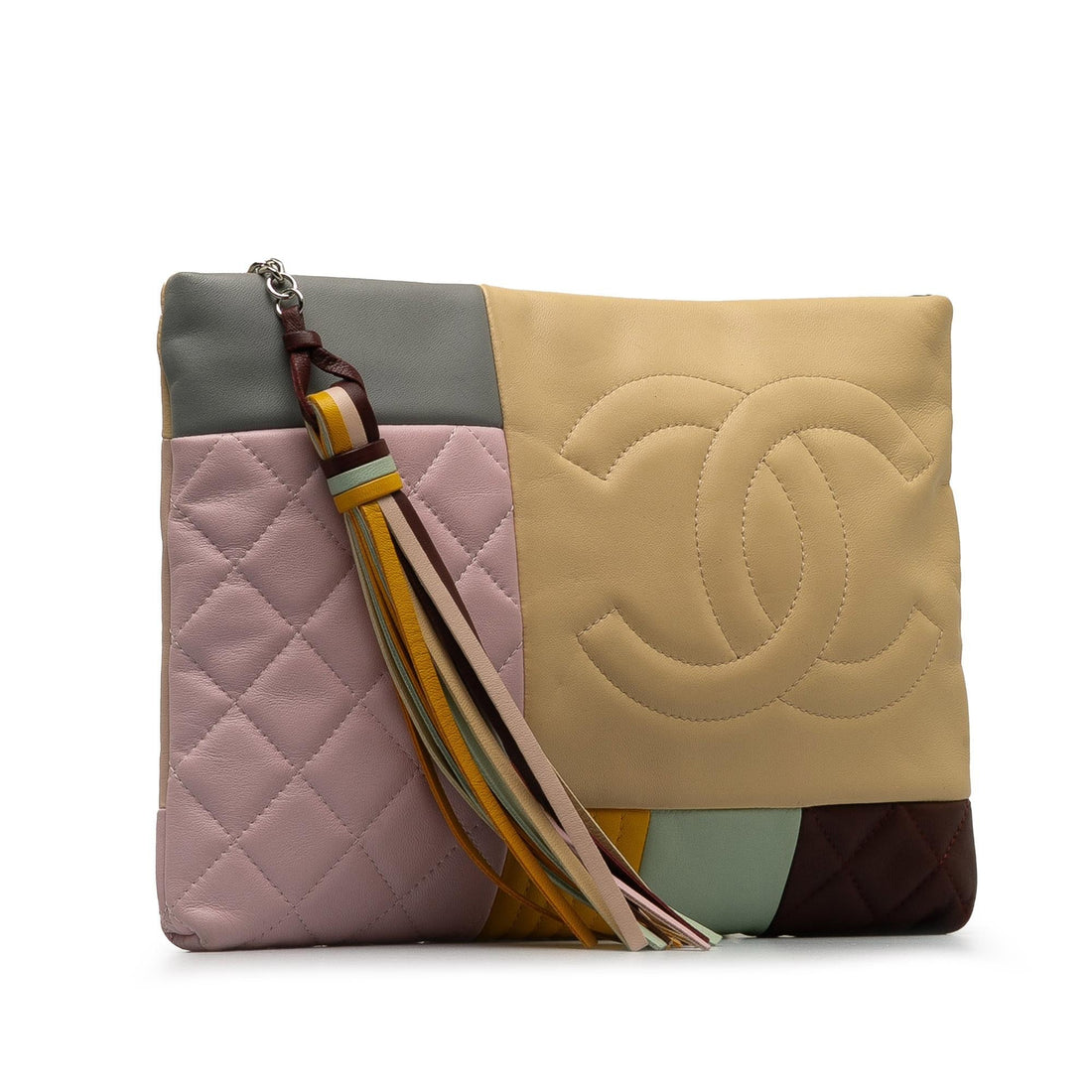 Pearl Street Bags Chanel Colorblock Patchwork O Case Clutch (SHG-kDtgpS)