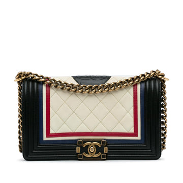 Top Quality Chanel Crest-Embellished Medium Boy Bag (SHG-a81tPI)