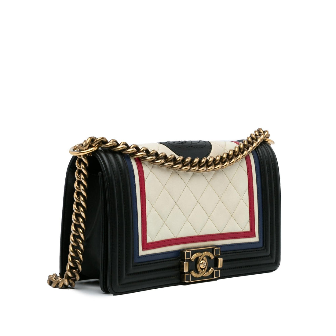 Chanel Crest-Embellished Medium Boy Bag (SHG-a81tPI)