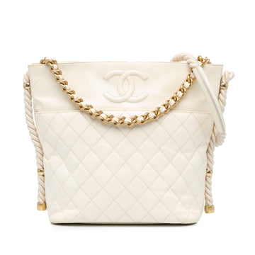 Chanel Crumpled CalBNkin En Vogue Rope Satchel (SHG-YyDuG5)