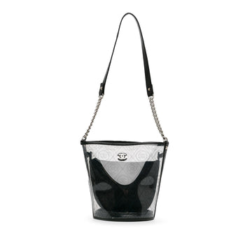 Chanel Crumpled CalBNkin PVC Camellia Bucket (SHG-ZnYJAw)