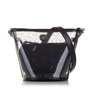 Top Quality Chanel Crumpled Calfskin PVC Camellia Bucket (SHG-3BUAWV)