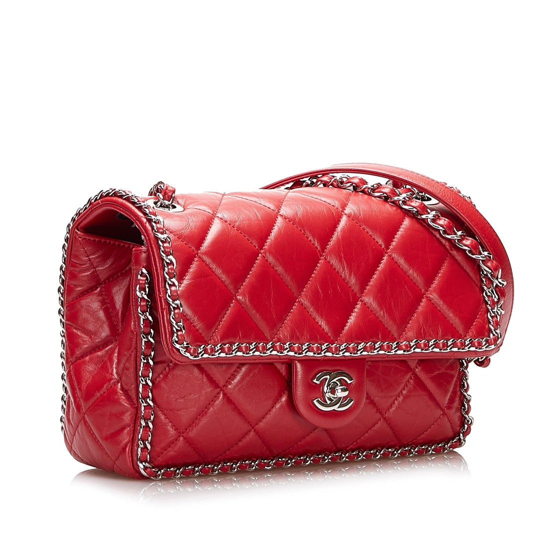 Pearl Street Bags Chanel Crumpled Chain All Over Flap (SHG-NURjgY)