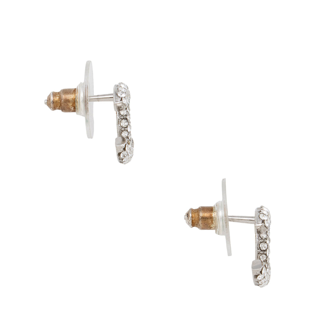 Pearl Street Bags Chanel Crystal CC Stud Earrings (SHF-nmAaSW)