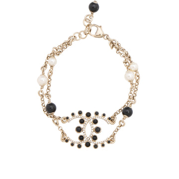 Chanel Crystal Pearl CC Bracelet (SHF-I2oyw1)
