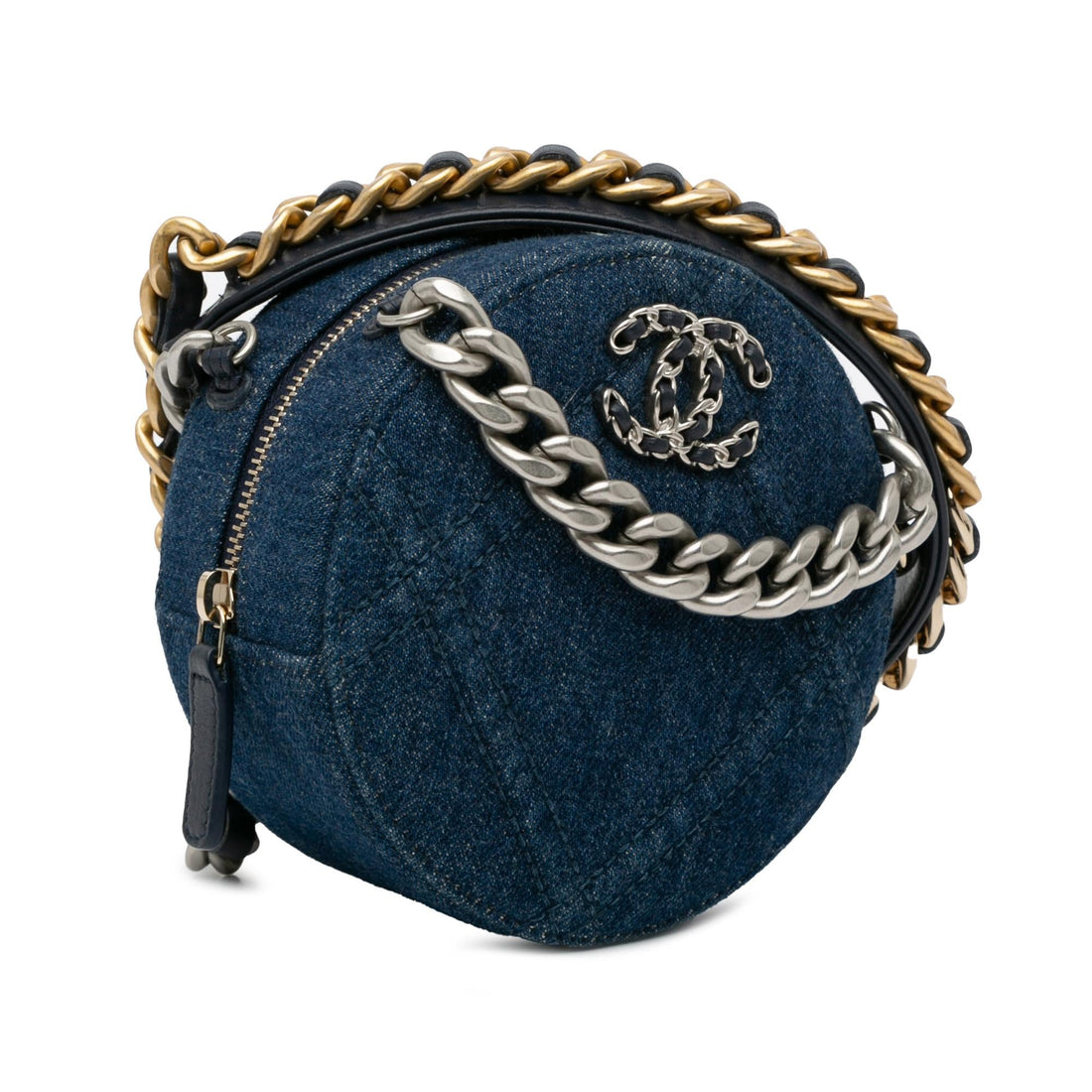 Top Quality Chanel Denim 19 Round Clutch with Chain (SHG-fQ2FVc)