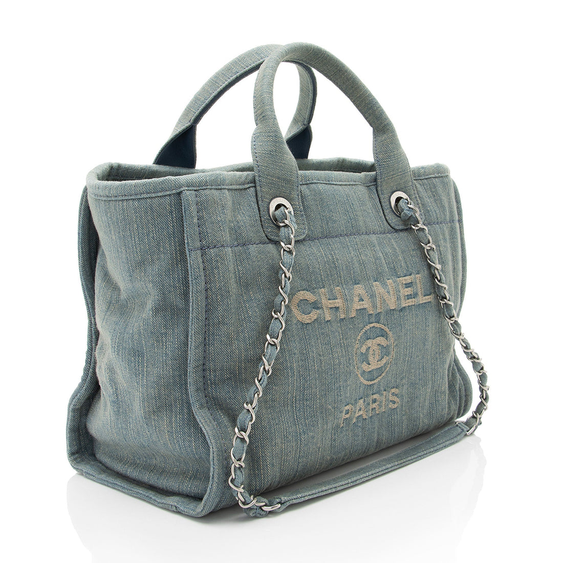 Top Quality Chanel Denim Deauville Small Tote (SHF-g3tqSW)
