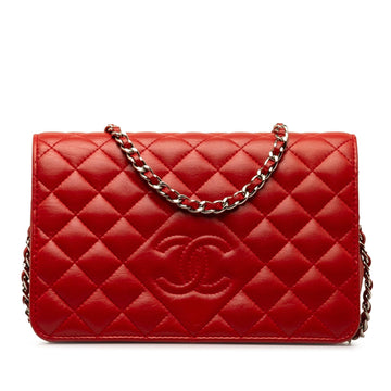 Pearl Street Bags Chanel Diamond CC Lambskin Wallet on Chain (SHG-0Q7xkL)