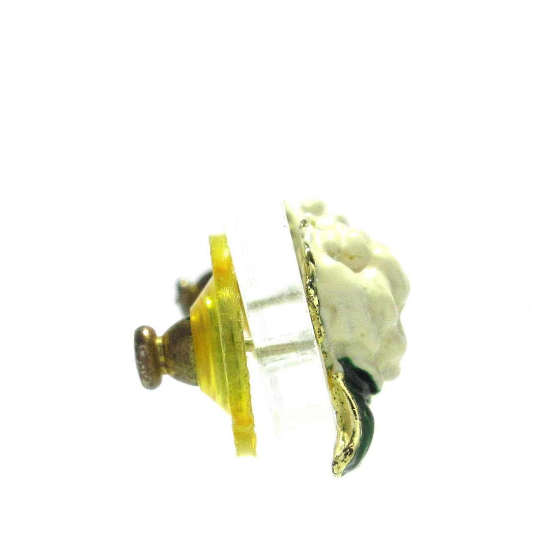 Pearl Street Bags Chanel Enamel Camellia CC Push Back Earrings (SHG-5M4mCf)