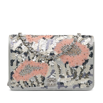 Top Quality Chanel Flower Sequins Wallet On Chain (SHG-u3QW2r)