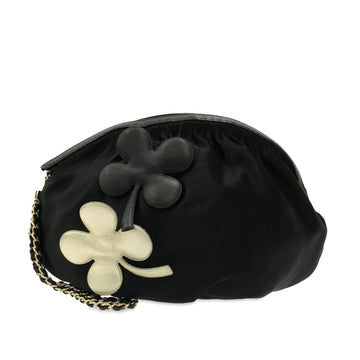 Pearl Street Bags Chanel Four Leaf Clover Satin Clutch (SHG-3eDRCJ)