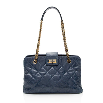 Chanel Glazed CalBNkin Reissue Small Tote (SHF-NdQ2KU)