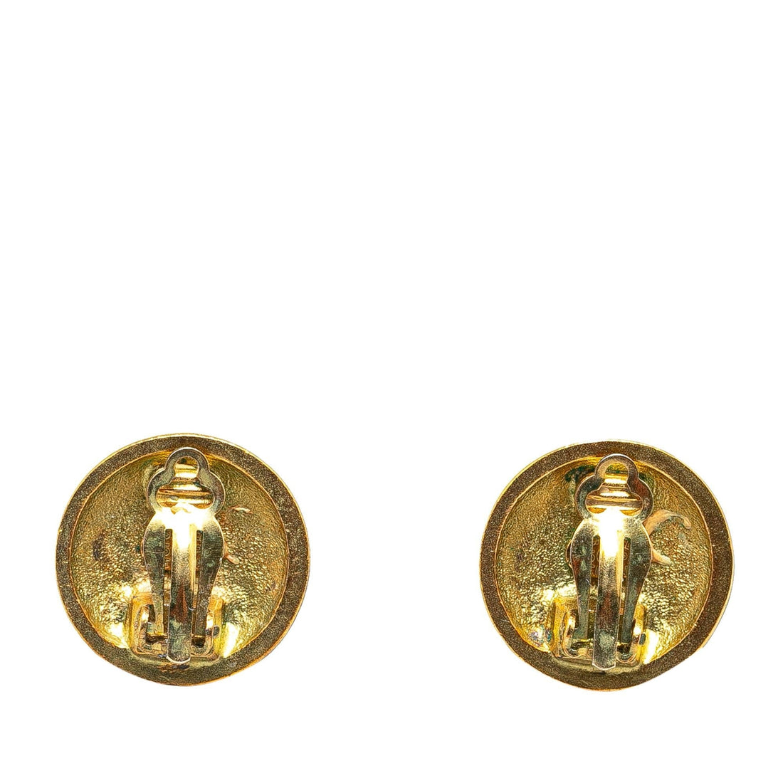 Chanel Gold Plated CC Clip On Earrings (SHG-3HNCUs)