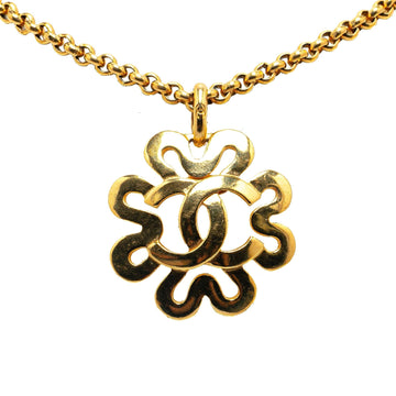 Top Quality Chanel Gold Plated CC Flower Pendant Necklace (SHG-aKhmqq)