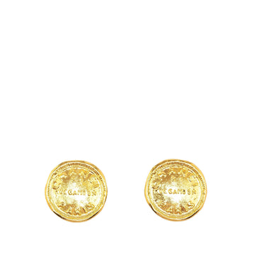Pearl Street Bags Chanel Gold Plated CC Rue Cambon Round Clip On Earrings (SHG-jju0yo)