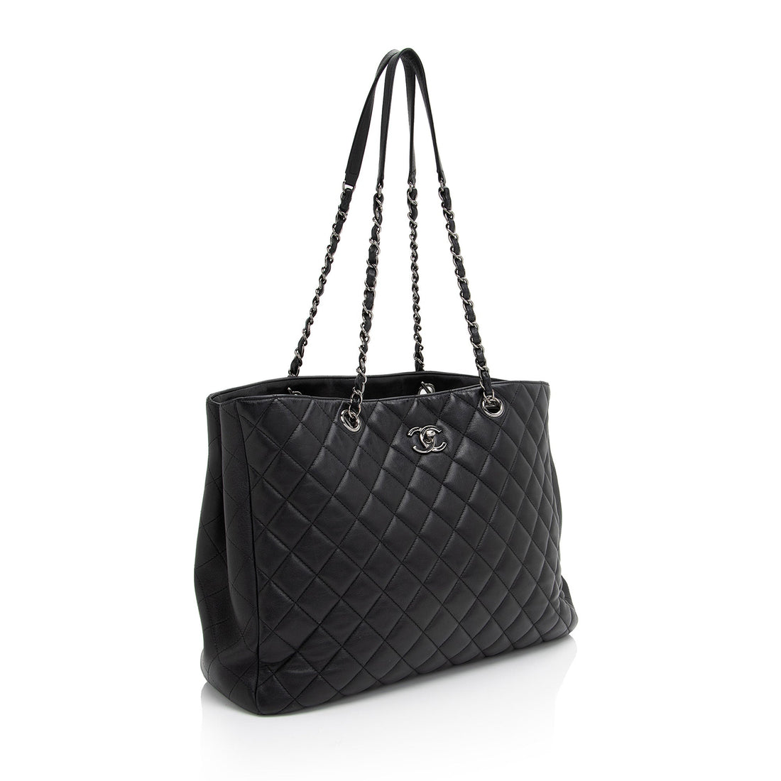 Chanel Grained CalBNkin CC Large Shopping Tote (SHF-eEf2Jo)