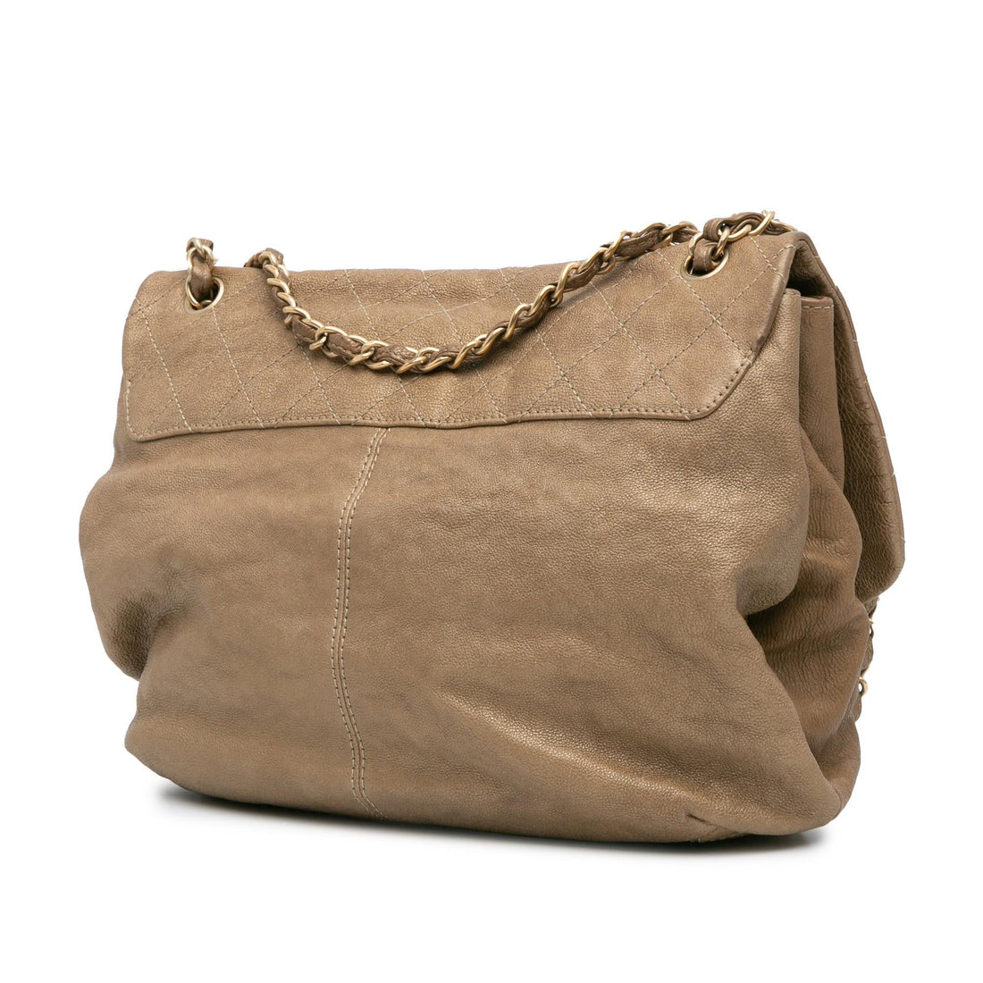 Chanel Grained Metallic Calfskin Trianon Messenger Flap (SHG-Q8KKUd)