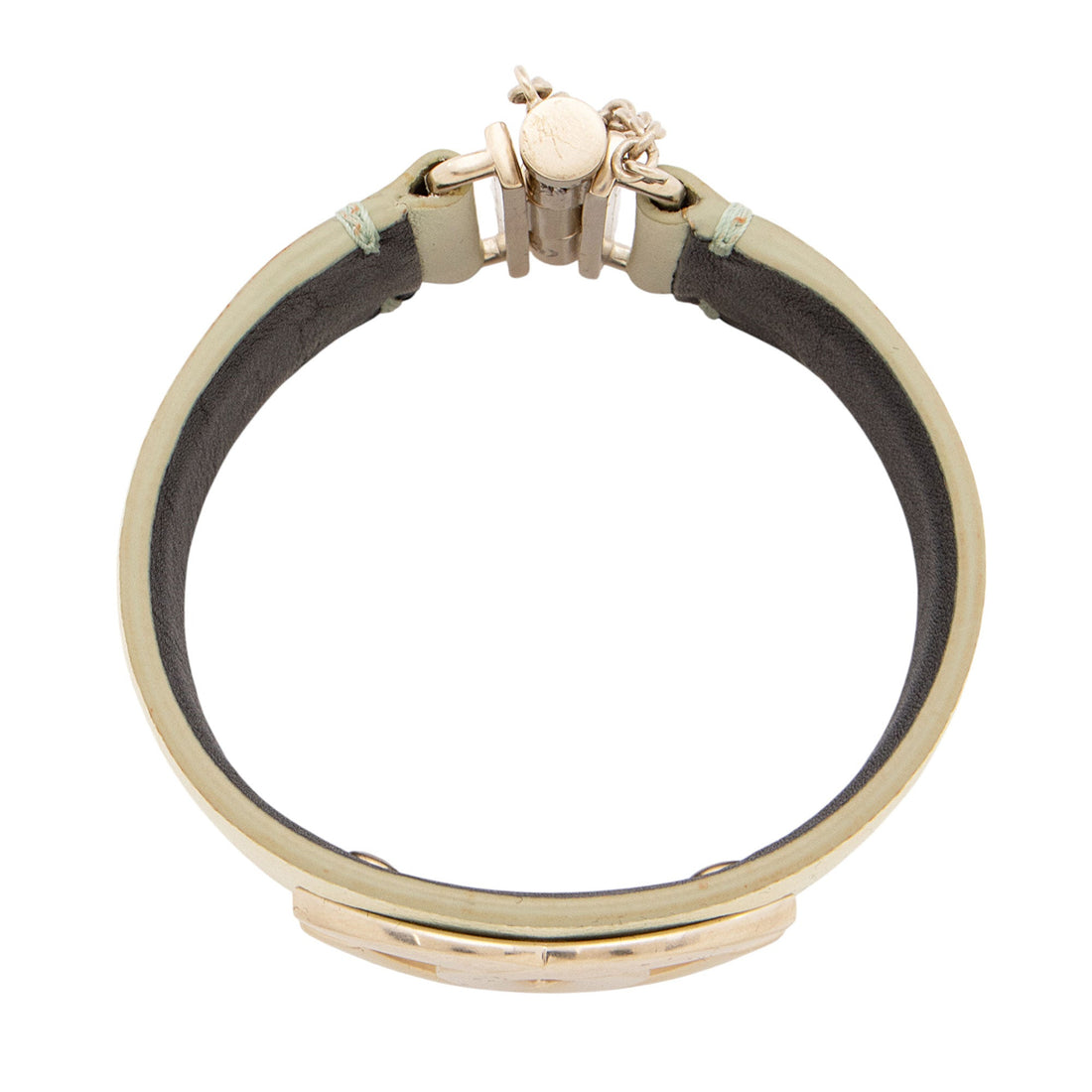 Top Quality Chanel Iridescent Calfskin CC Hinged Bracelet (SHF-V2DnGm)
