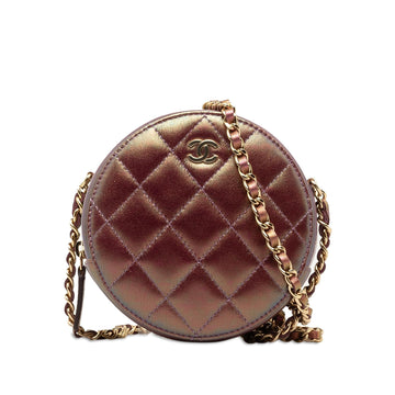 Pearl Street Bags Chanel Iridescent Lambskin Round Crossbody (SHG-dOboxk)