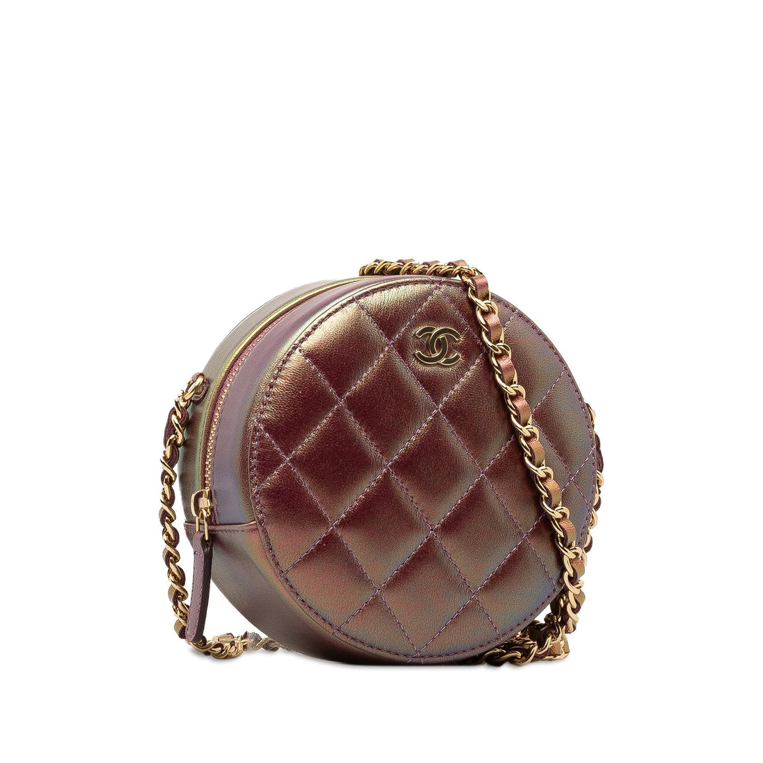 Pearl Street Bags Chanel Iridescent Lambskin Round Crossbody (SHG-dOboxk)