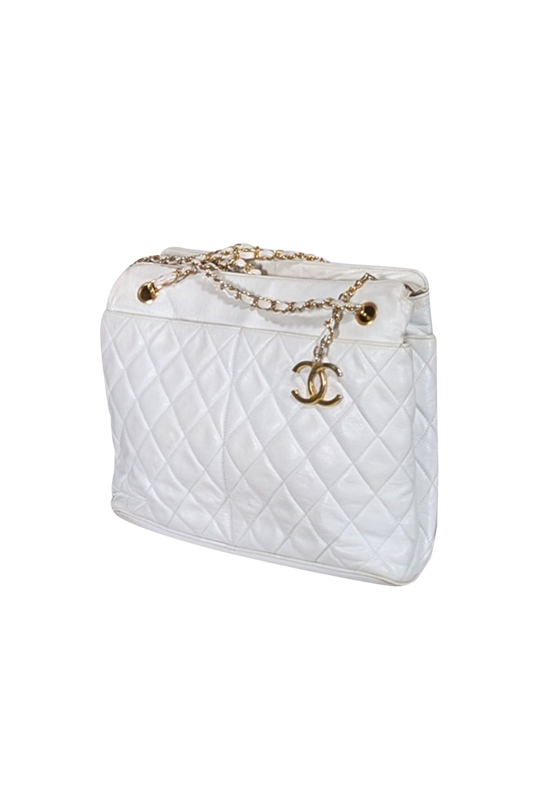 Chanel - Ivory Quilted Leather Shoulder Bag