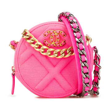 Top Quality Chanel Jersey 19 Round Clutch on Chain (SHG-hcGXlh)