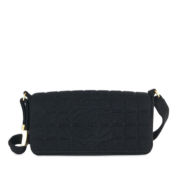 Pearl Street Bags Chanel Jersey Knit Chocolate Bar Flap (SHG-Vk1C4m)