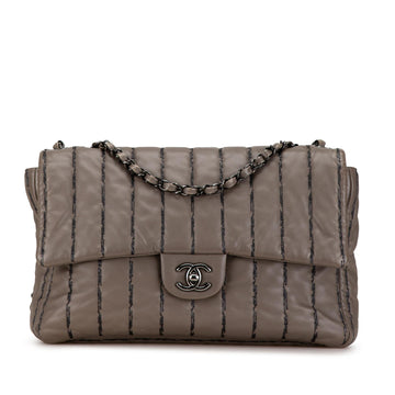Top Quality Chanel Jumbo CC Lambskin Vertical Stitch Single Flap (SHG-aklE2G)