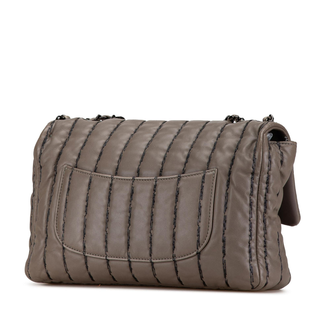 Top Quality Chanel Jumbo CC Lambskin Vertical Stitch Single Flap (SHG-aklE2G)