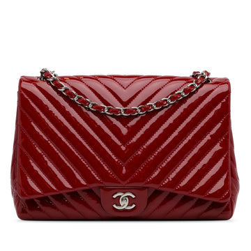Pearl Street Bags Chanel Jumbo Chevron Patent Single Flap (SHG-8b5izz)