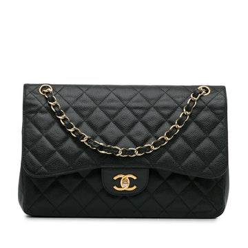 Pearl Street Bags Chanel Jumbo Classic Caviar Double Flap (SHG-KP2qbj)