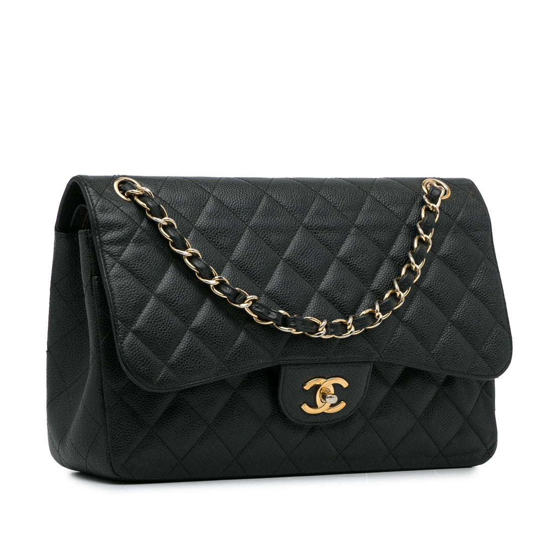 Pearl Street Bags Chanel Jumbo Classic Caviar Double Flap (SHG-KP2qbj)