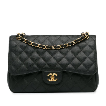 Pearl Street Bags Chanel Jumbo Classic Caviar Double Flap (SHG-sybvnq)