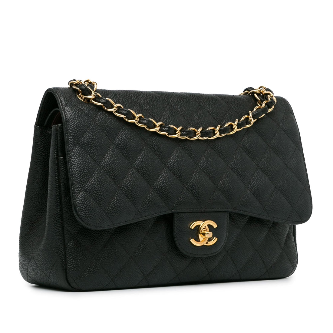 Pearl Street Bags Chanel Jumbo Classic Caviar Double Flap (SHG-sybvnq)