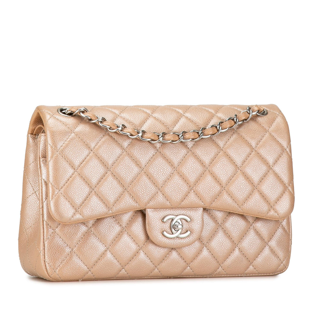 Pearl Street Bags Chanel Jumbo Classic Iridescent Caviar Double Flap (SHG-UyNX9I)