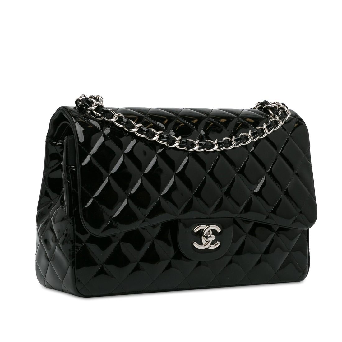 Pearl Street Bags Chanel Jumbo Classic Patent Double Flap (SHG-Emgu8N)