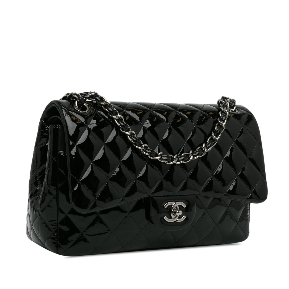 Pearl Street Bags Chanel Jumbo Classic Patent Double Flap (SHG-N1UTHV)