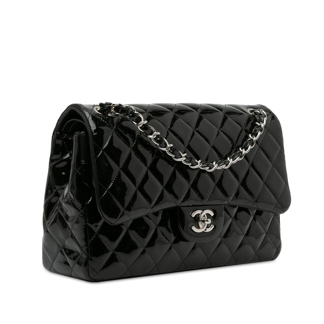 Pearl Street Bags Chanel Jumbo Classic Patent Double Flap (SHG-gJqseL)