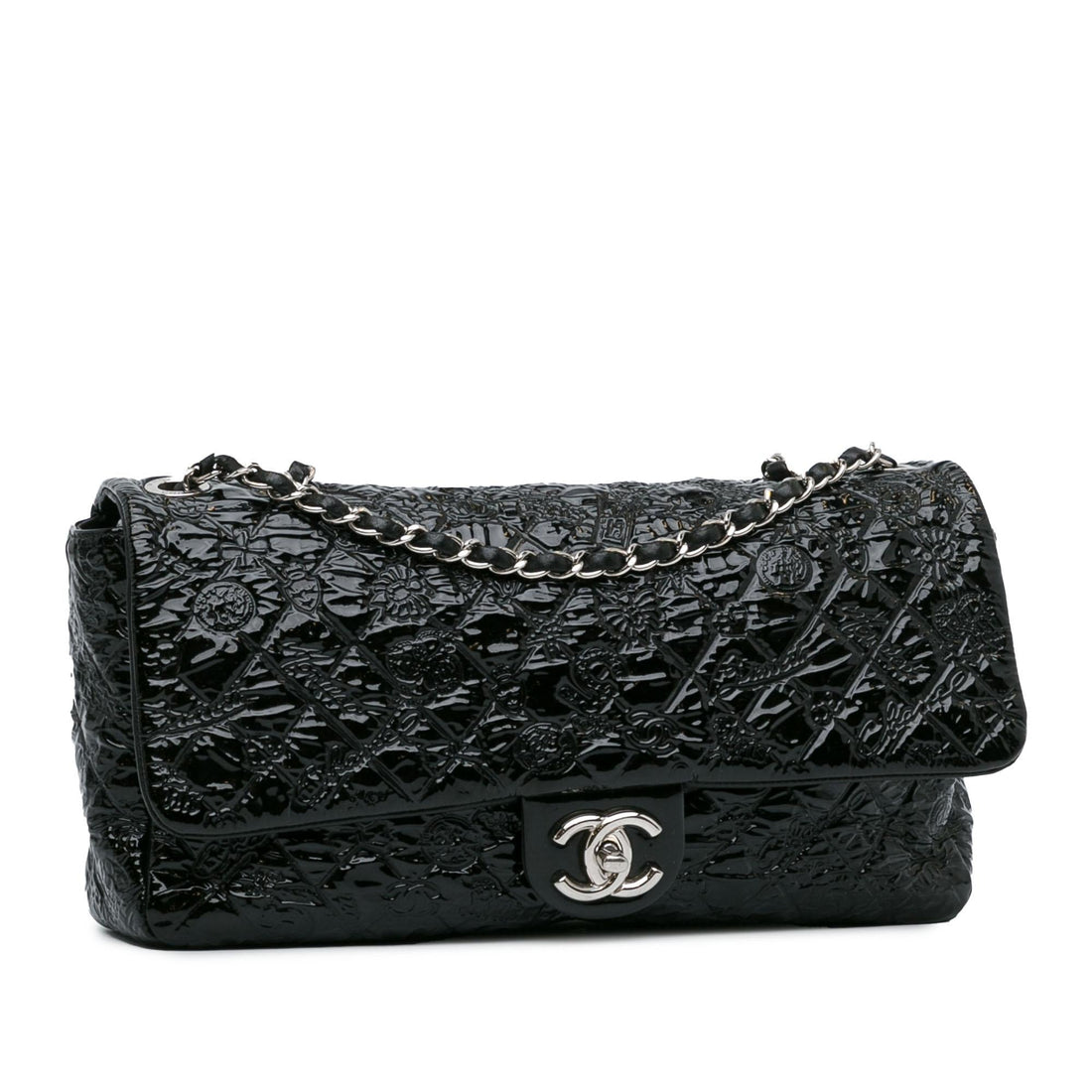 Top Quality Chanel Jumbo Patent Lucky Symbols Flap (SHG-IatIl6)
