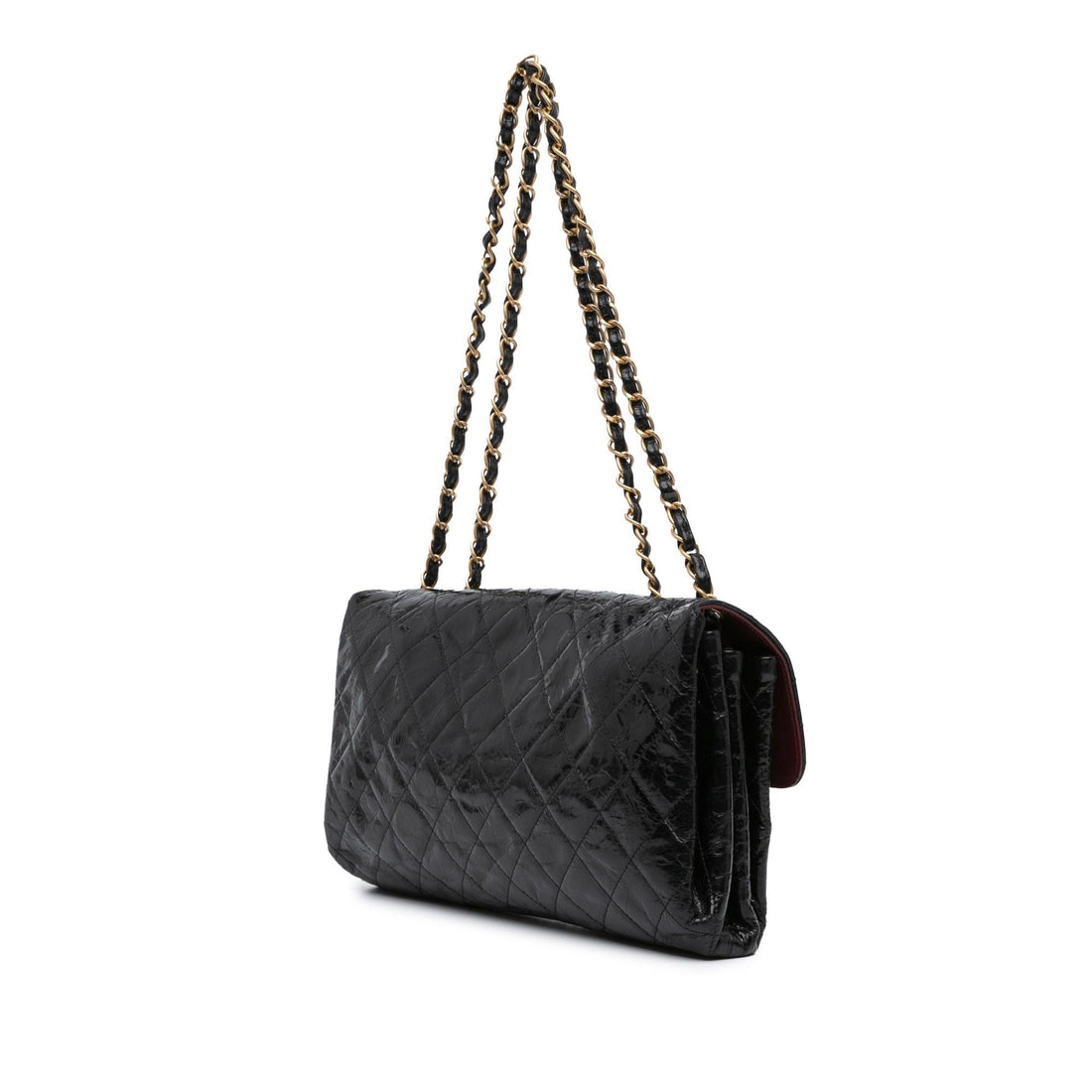 Chanel Jumbo Quilted Glazed Calfskin Clams Pocket Flap (SHG-jPBPrw)