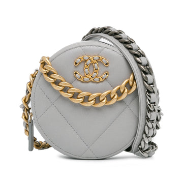 Pearl Street Bags Chanel Lambskin 19 Round Clutch with Chain (SHG-mHo6g9)