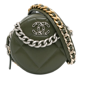 Pearl Street Bags Chanel Lambskin 19 Round Clutch with Chain (SHG-AyshgD)