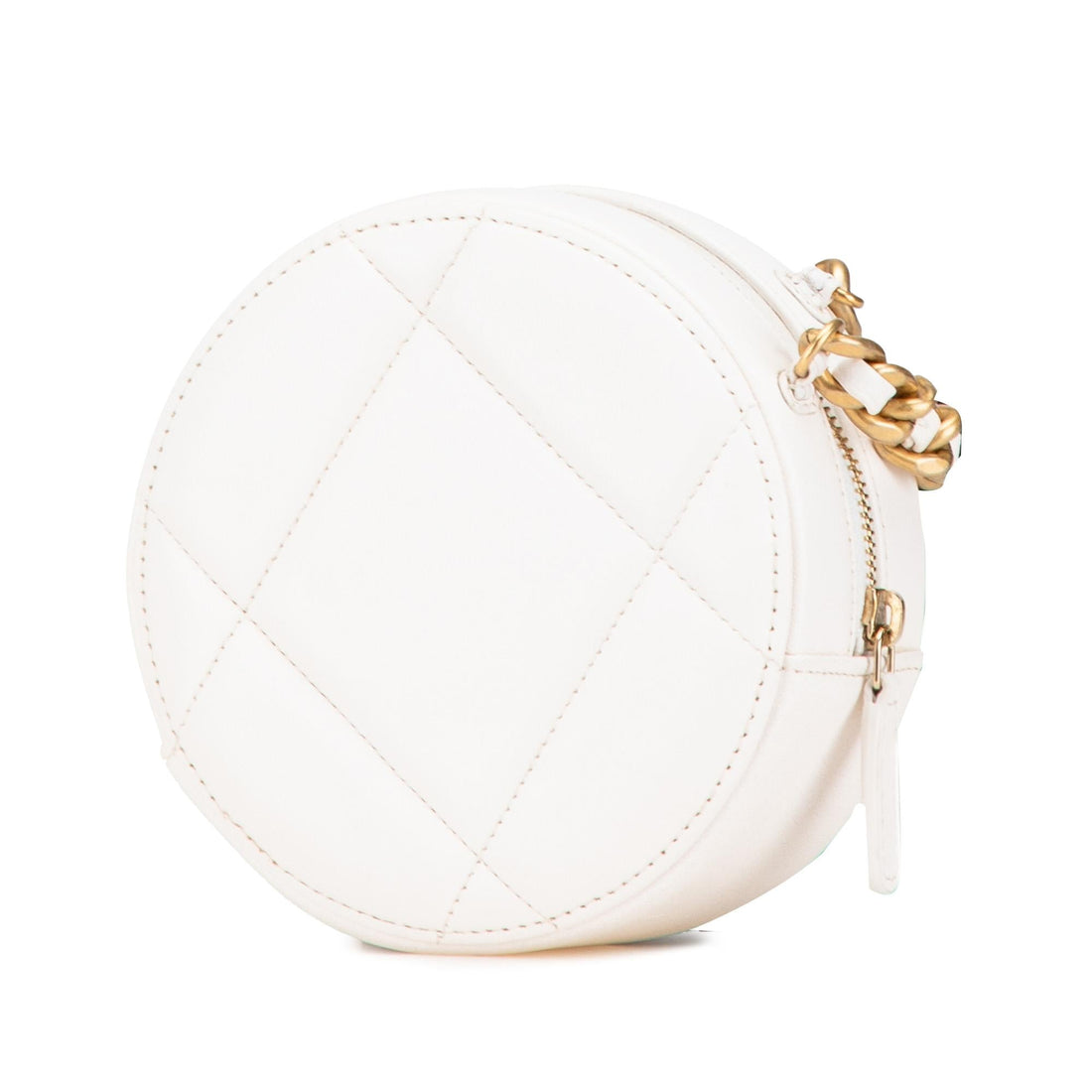 Chanel Lambskin 19 Round Clutch with Chain (SHG-LGCSZB)