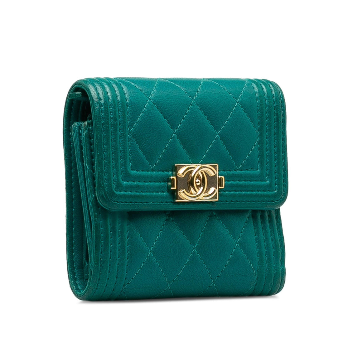 Pearl Street Bags Chanel Lambskin Boy Flap Compact Wallet (SHG-nCKbOp)